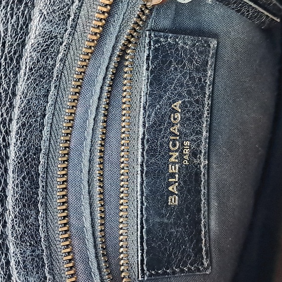 Balenciaga Le City Mini Crinkled Lambskin Leather Handbag - ACCEPTING OF… - Picture 11 of 13